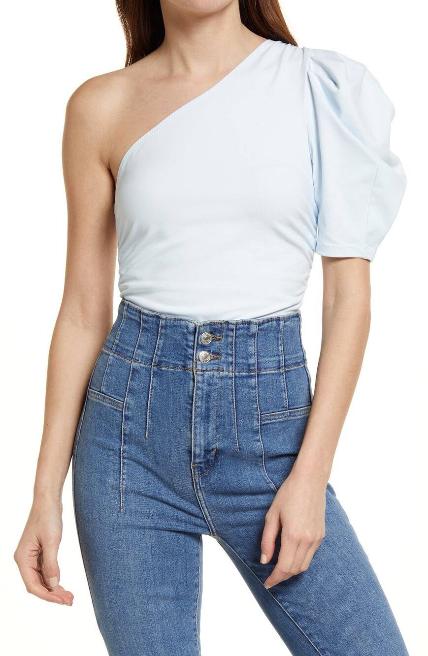 Free People Somethin Bout You One Shoulder Bodysuit - S